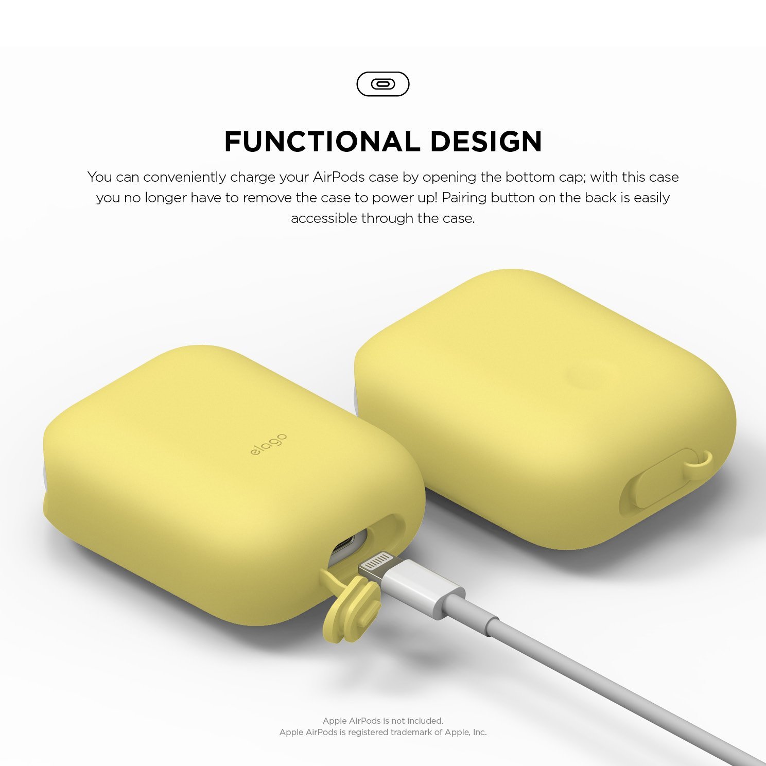 Elago Airpods Waterproof Case - Creamy Yellow