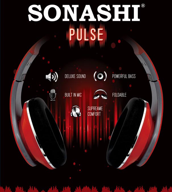 Sonashi Pulse Headphone HP-872 (Red)