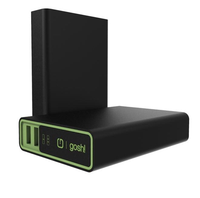 Gosh Joule Pack 10400mAh Power Bank Duo USB - E156 (Black)