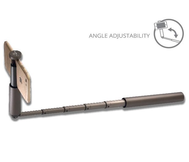 CliqueFie Glitter Selfie Stick - Gray