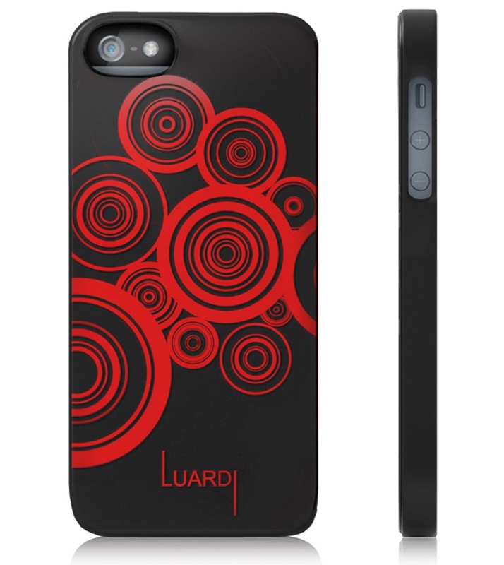 Luardi Silicone Pattern Case for iPhone 5 - Black/Red