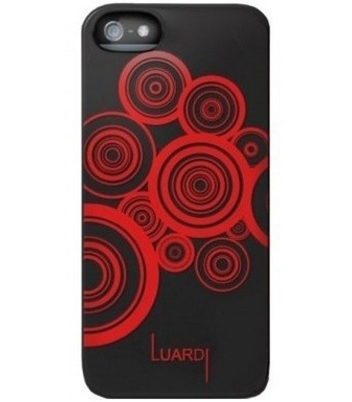 Luardi Silicone Pattern Case for iPhone 5 - Black/Red