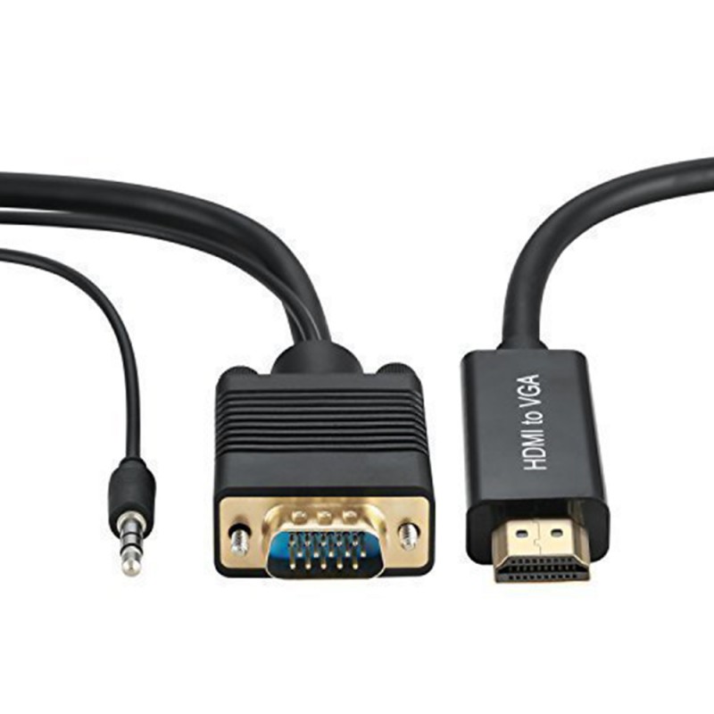Trands HDMI to VGA Converter Adapter Cable With Audio Support 3 Meter - TR-CA8461