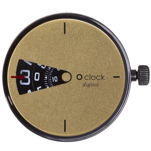 O'clock Digital Watch Dial - Gold - OCF105