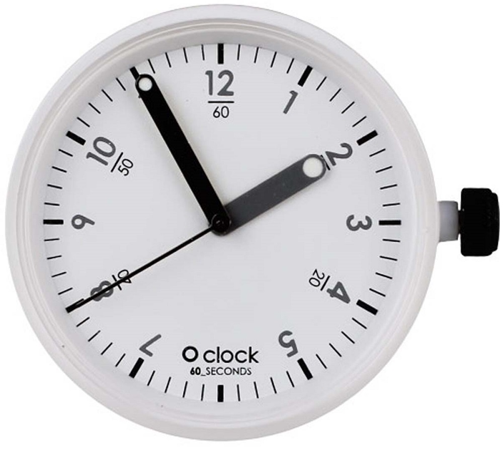 O'clock Watch Dial - 60 Seconds - Black on White - OCF98