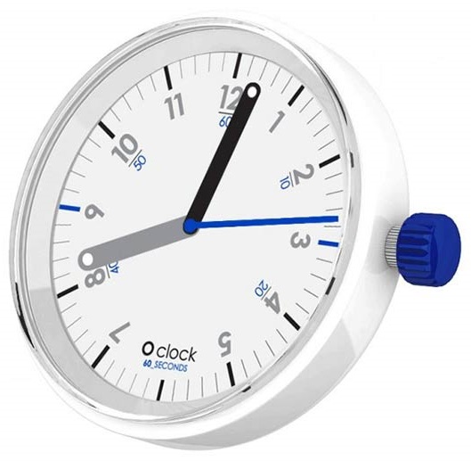 O'clock Watch Dial - 60 Seconds - Blue on White - OCF94