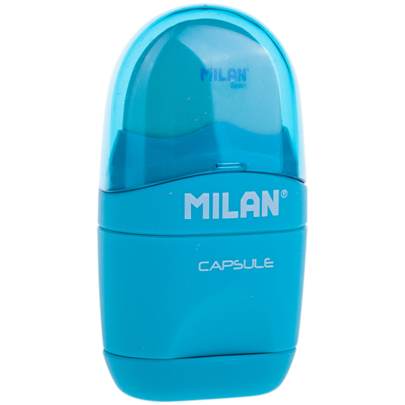 Milan Blister Capsule Sharpeneraser - Blue
