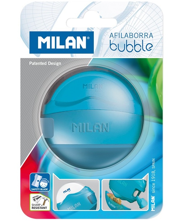 Milan Blister Pack Bubble Sharpeneraser - Blue