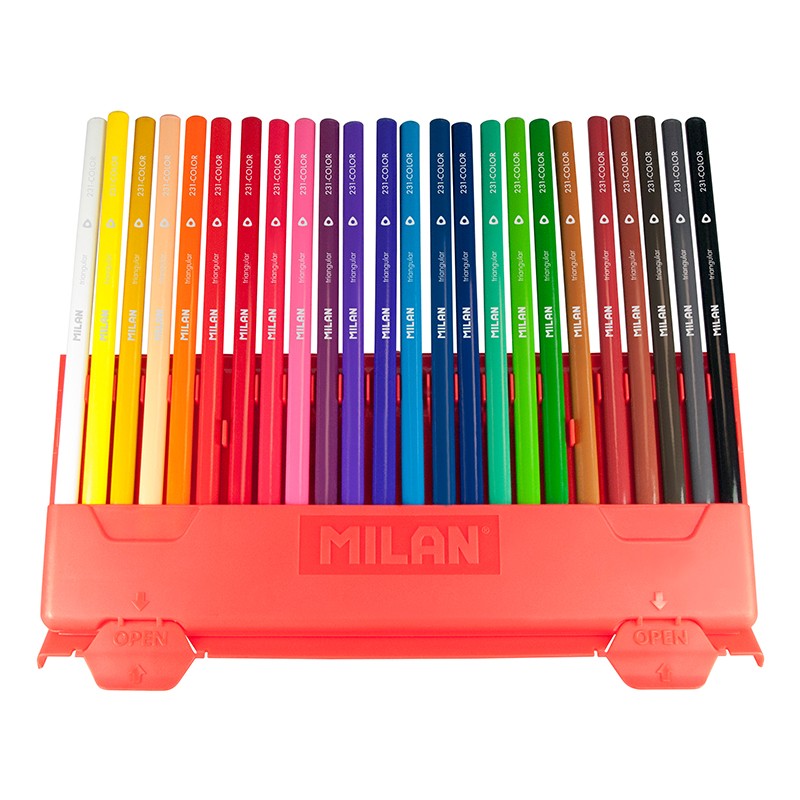 Milan Flexibox Containing 24 Triangular Color Pencils