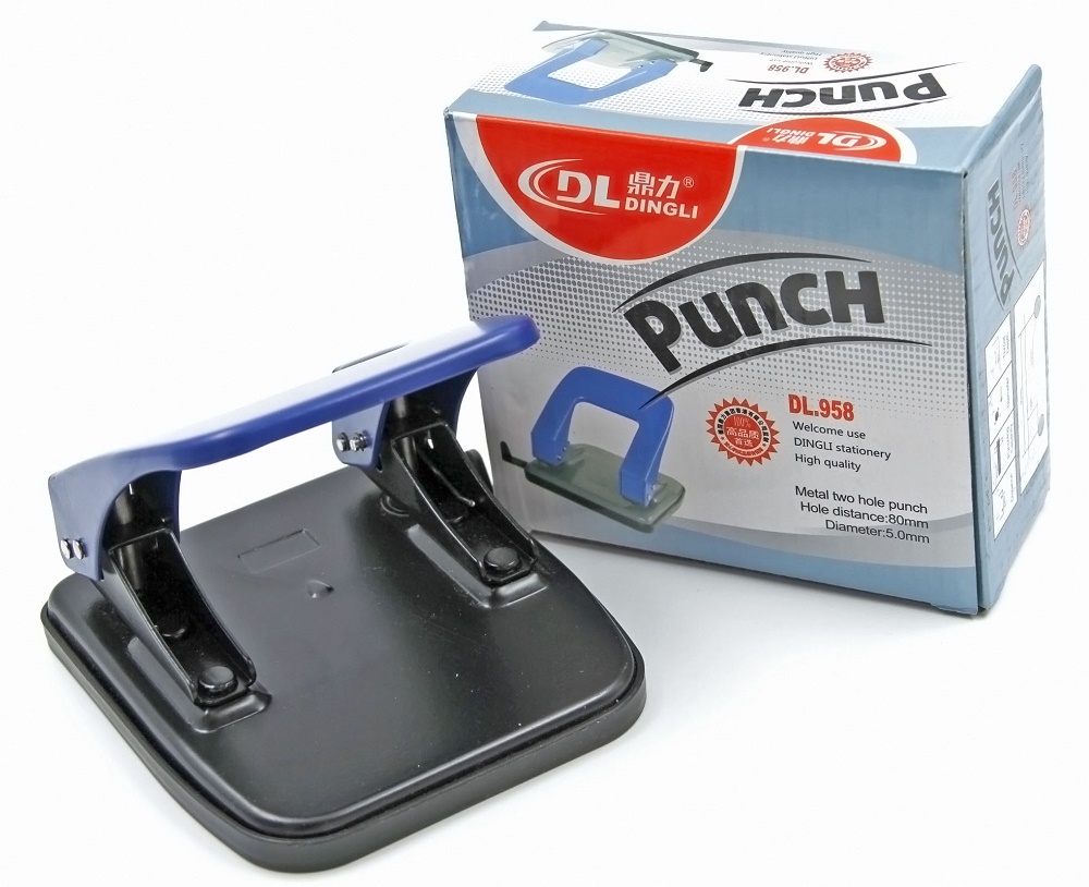 Genmes Stapler + Dingli Punch + Rexel Staple Pins + Rexel Staple Remover(Pack of 4)