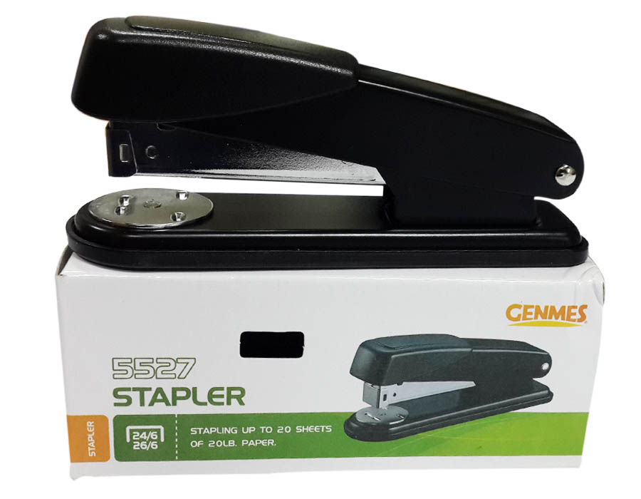 Genmes Stapler + Dingli Punch + Rexel Staple Pins + Rexel Staple Remover(Pack of 4)