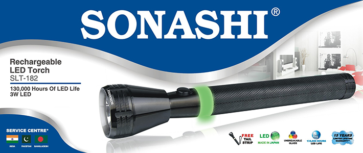 Sonashi Rechargeable LED Torch - SLT-182