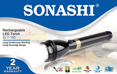 Sonashi Rechargeable LED Torch - SLT-190