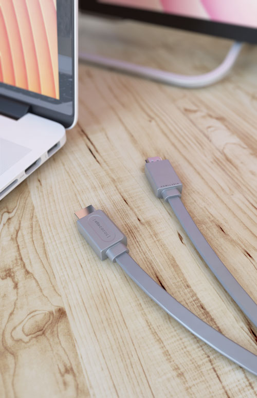 DesignNest Allocacoc 10576GY HDMI Flat 1.5M Cable - Grey