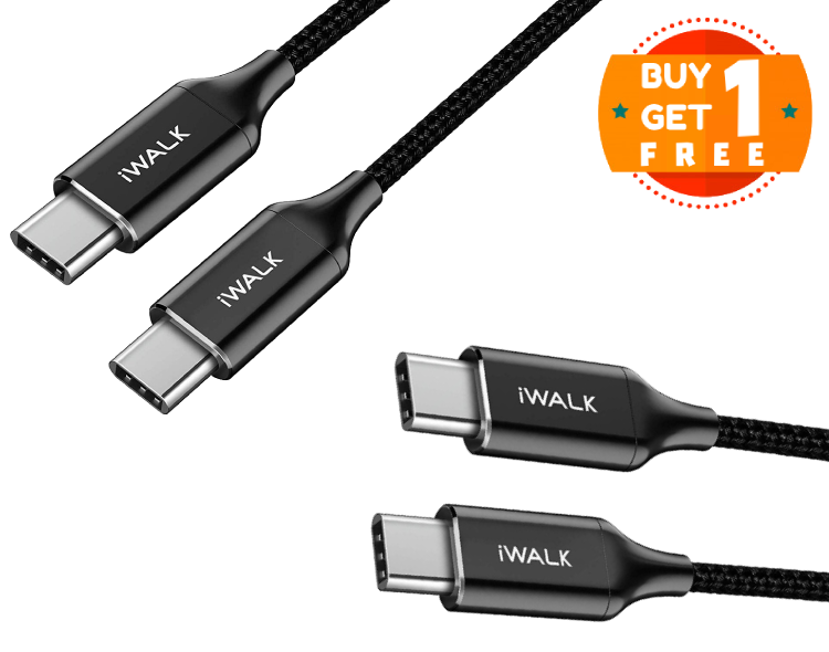iWalk Type-C to Type-C Cable 1.2 M - Black