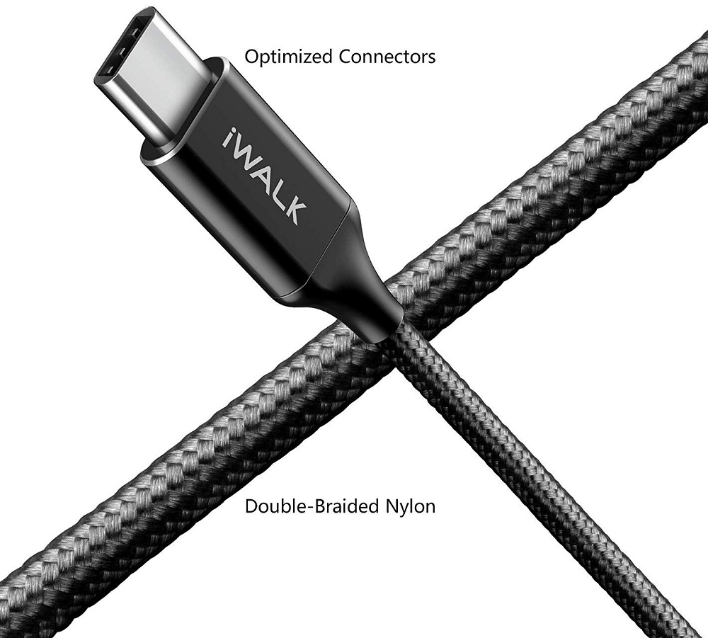 iWalk Type-C to Type-C Cable 1.2 M - Black