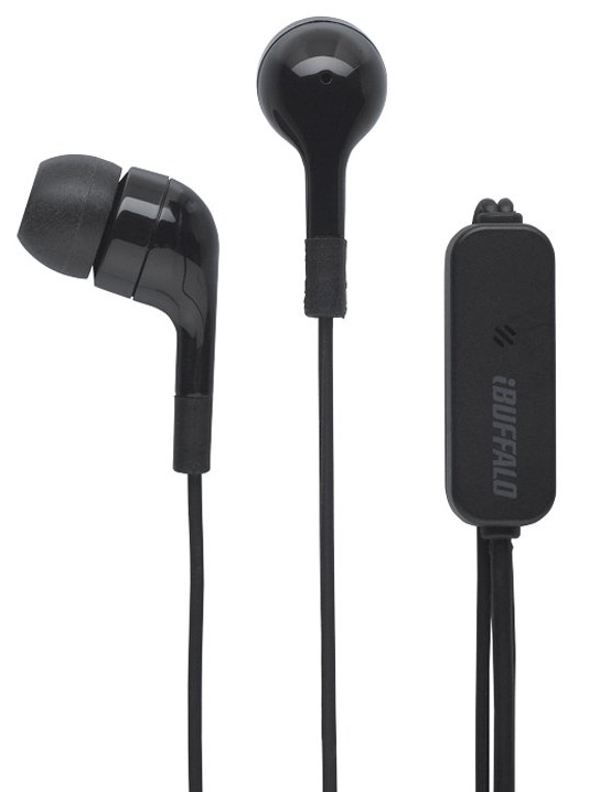 Buffalo Earphone With Mic - Black