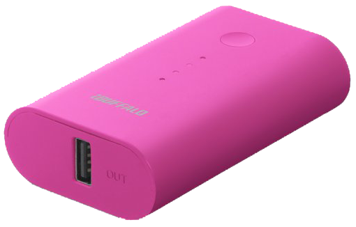 Buffalo Power Bank 5200mAh For Smartphones and Tablets - BSMPB09 - Pink