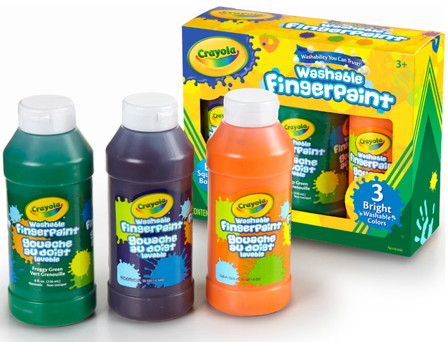 Crayola 3 CT Washable Fingerpaint - 8 oz (Bright Colors)