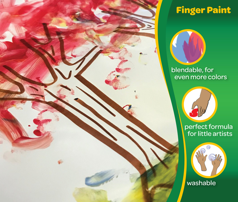 Crayola 3 CT Washable Fingerpaint - 8 oz (Bright Colors)