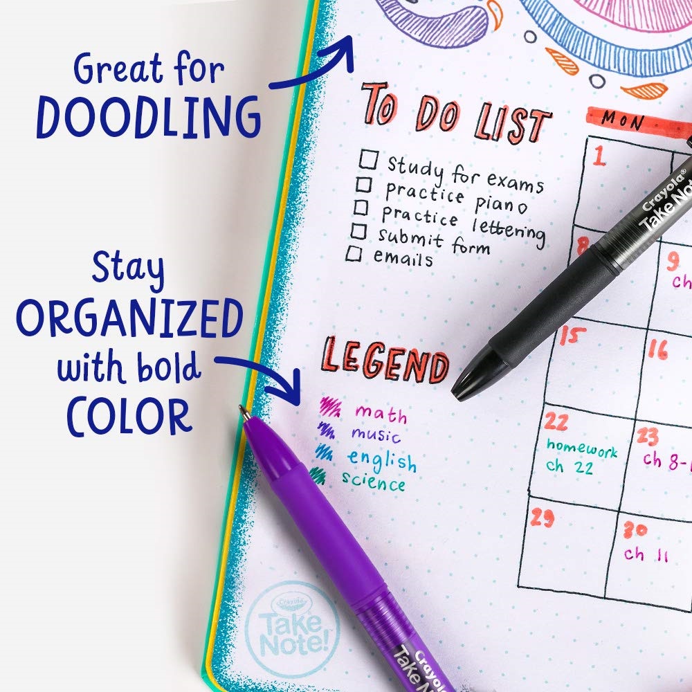 Crayola 6 CT. Take Note! Washable Gel Pens