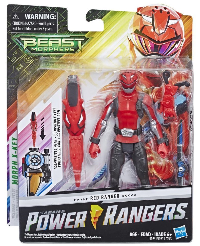 Hasbro - Power Rangers 6in BMR Core Action Figure - Red