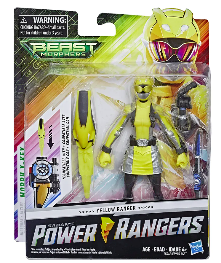 Hasbro - Power Rangers 6in BMR Core Action Figure - Yellow