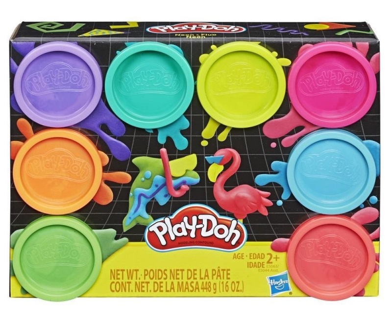 Play-Doh Hasbro Neon With 8 Non-Toxic Colours