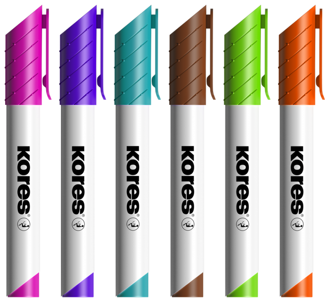 Kores White Board Marker Assorted Colour (12pcs/PKT)