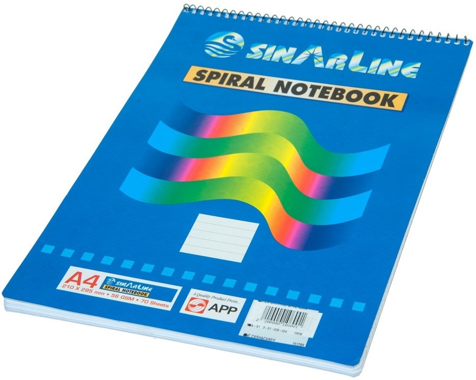 SinarLine Spiral Note Book A4 - 1pcs
