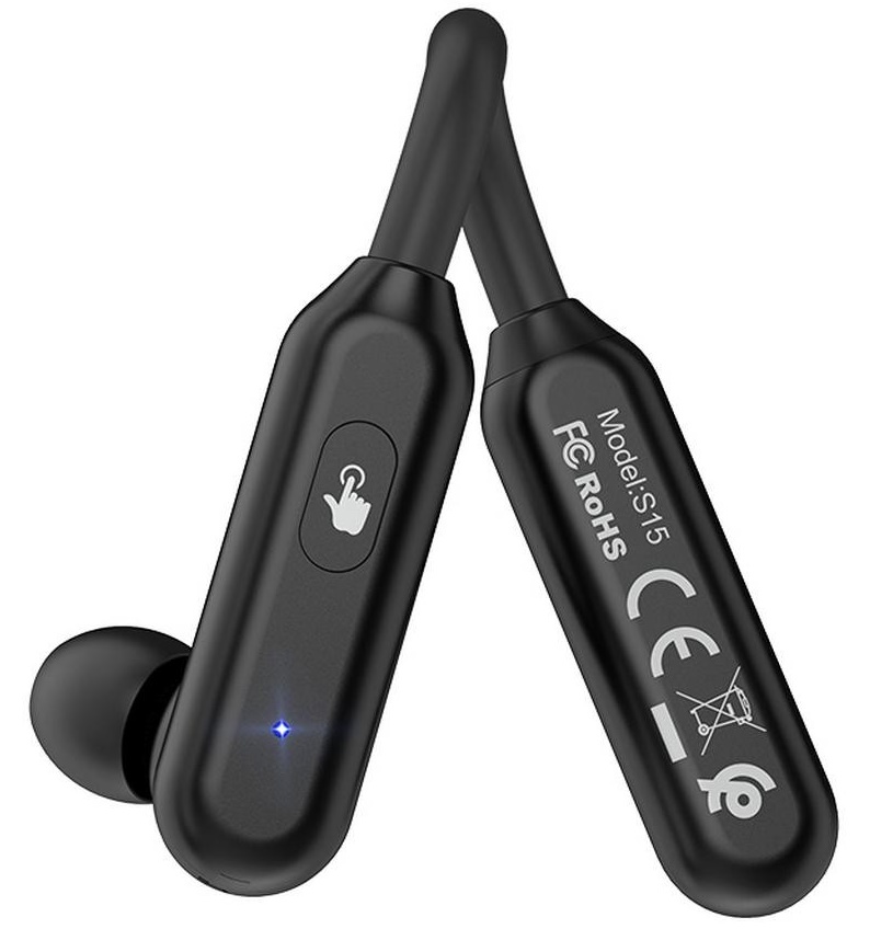 Hoco S15 Rotatable Regulation Bluetooth Headset - Black