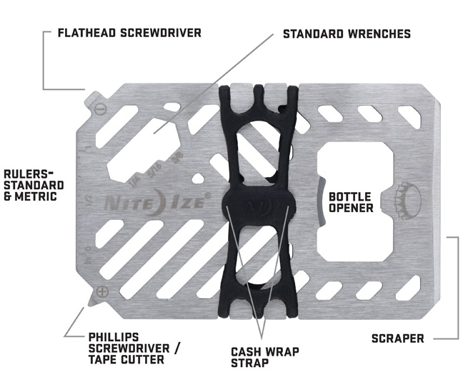 Nite Ize Financial Multi-Tool Wallet - Stainless
