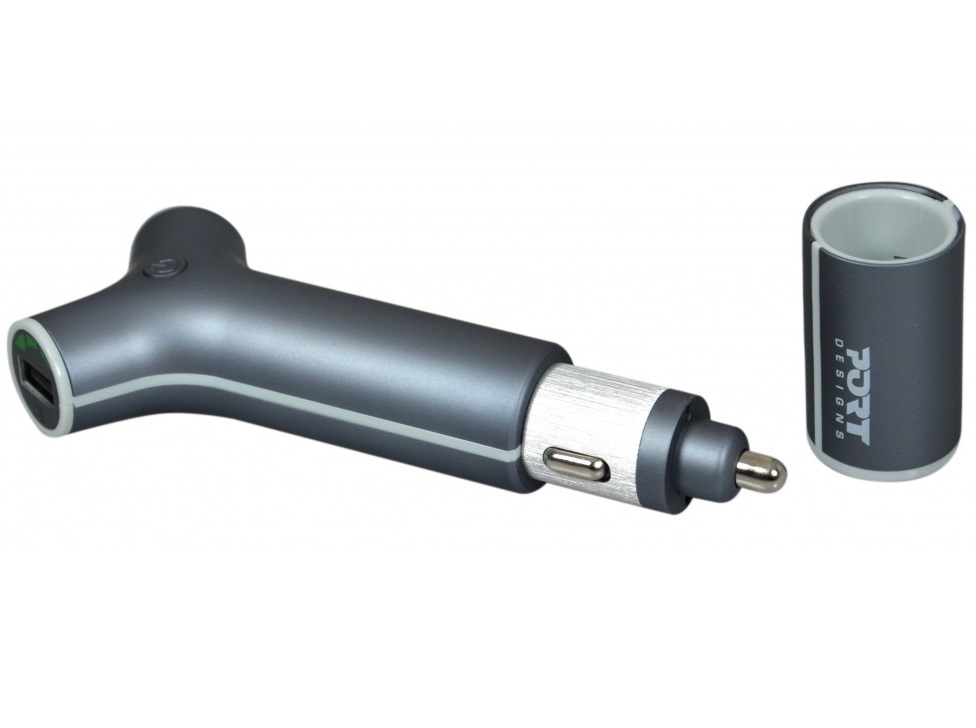 Port Design Car Charger (12/24V) with Power Bank