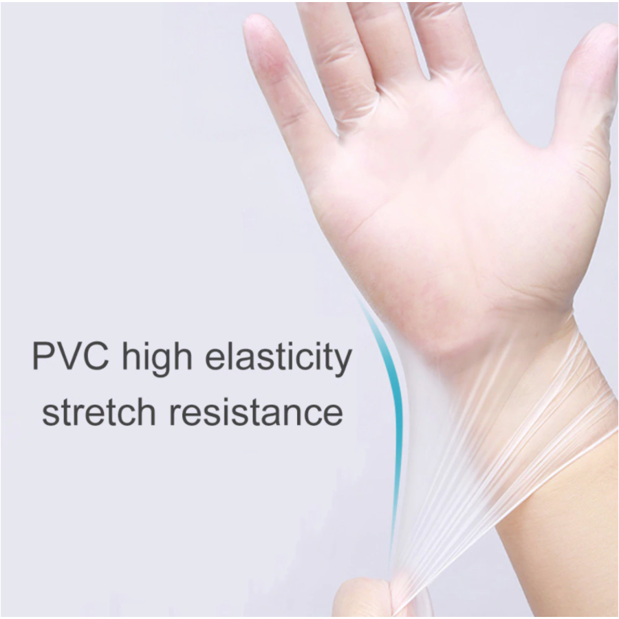 Powder Free Extra Large Clear Glove - 100 Pcs.