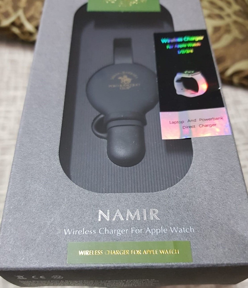 Santa Barbara Polo and Racquet Namir Wireless Charger for Apple Watch - Black