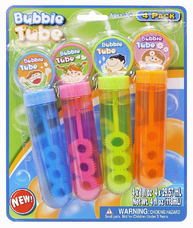 Placo Toys Bubble Tube 1 Oz X 4 Packs