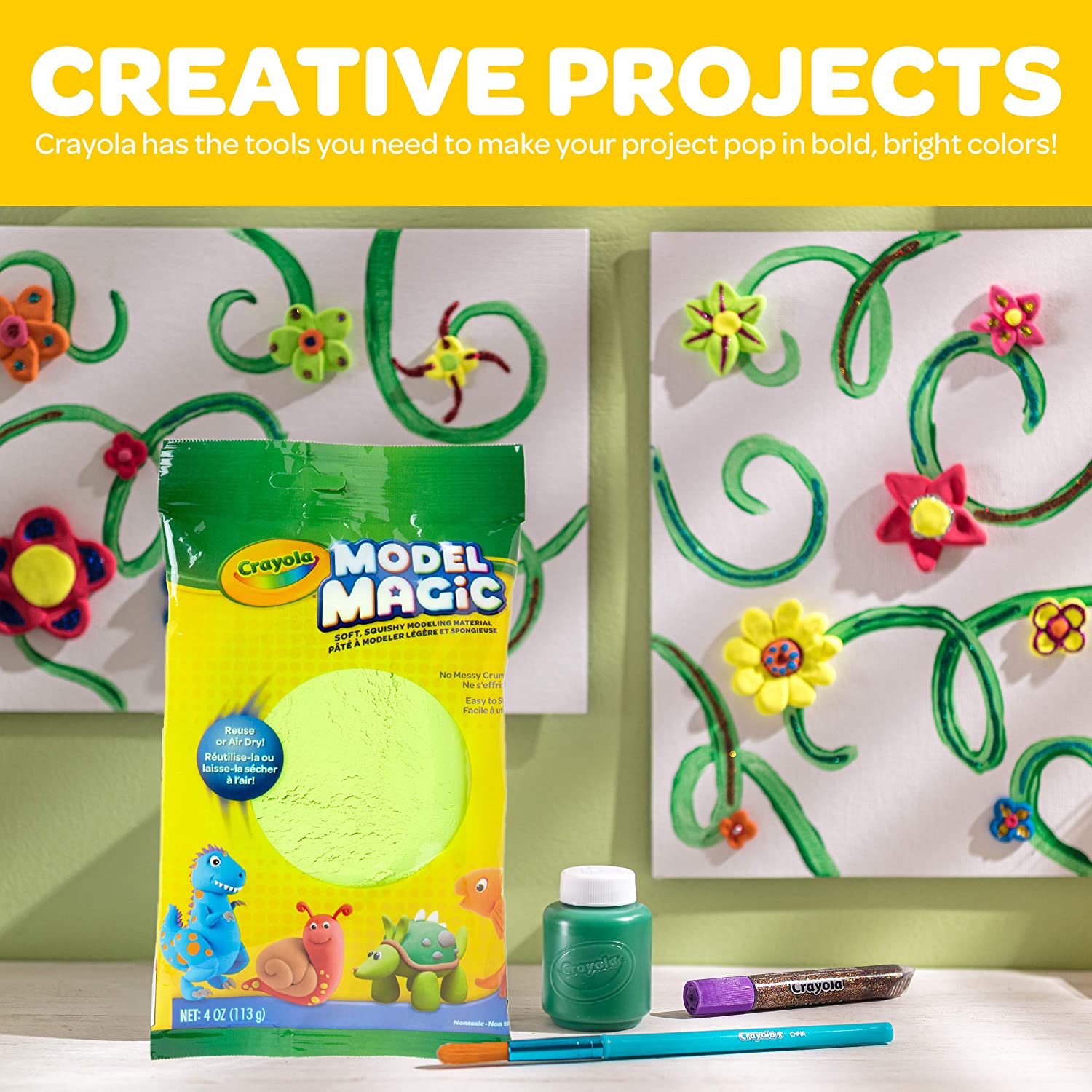 Crayola Model Magic, 4-oz Pouch Neon Green