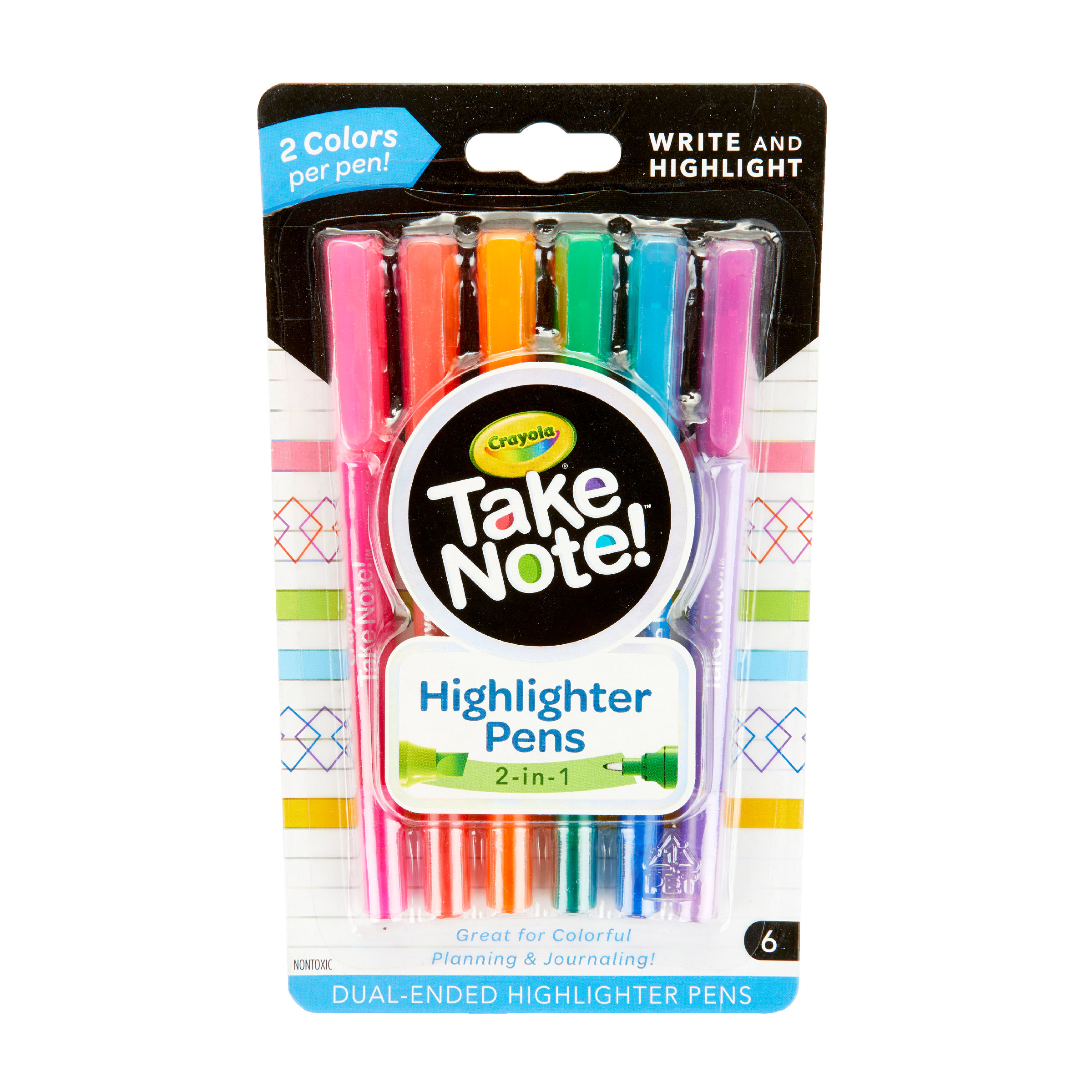 Crayola Take Note 6 Dual-Ended Highlighter Pens