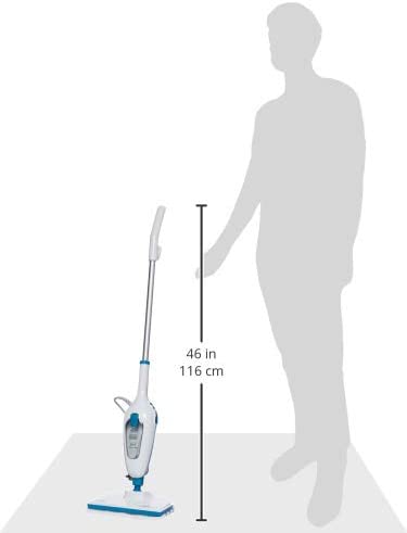 Black+Decker 1300W 5-in-1 Steam Mop, White/Blue - FSMH13E5-B5