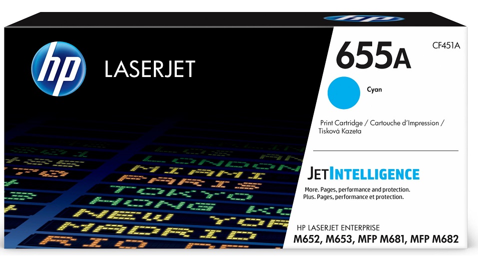 HP 655A Toner Cartridge CF451A - Cyan