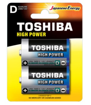 Toshiba Household Battery Single-use Battery D Alkaline - LR 20GCPBP2 D