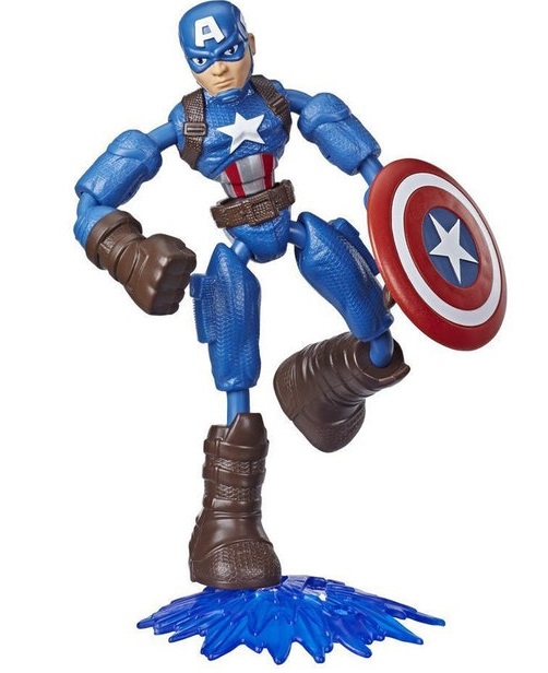 Hasbro Marvel Avengers Bend and Flex Captain America Action Figure Toy
