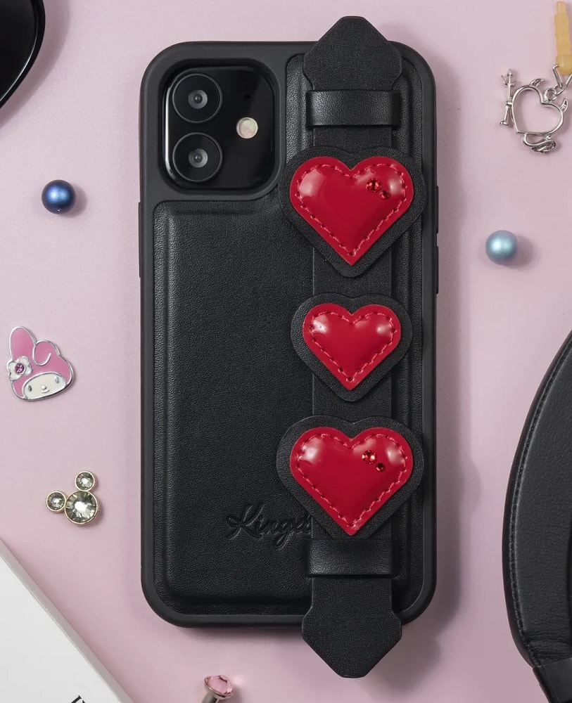 Kingxbar Refreshing Grip Case With Swarovski Crystals for iPhone 12 & 12 Pro (6.1) - Black