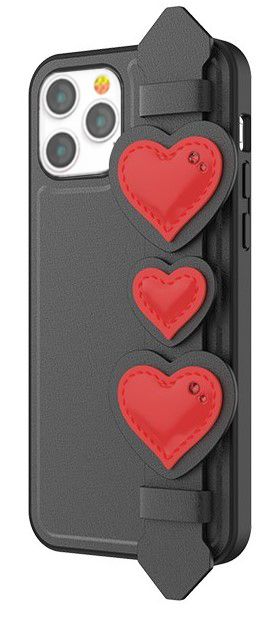 Kingxbar Refreshing Grip Case With Swarovski Crystals for iPhone 12 Pro Max (6.7) - Black