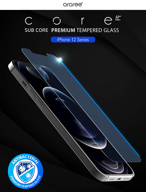 Araree Sub Core Tempered Glass for iPhone 12 & 12 Pro  - Clear - IP12P-SCOR-CL