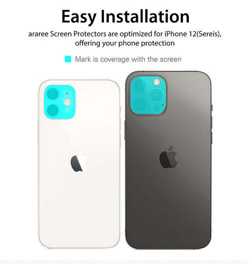 Araree C-Sub Corecamera Lens Tempered Glass for iPhone 12 Pro Max - Clear - IP12PMX-CSUB-CL