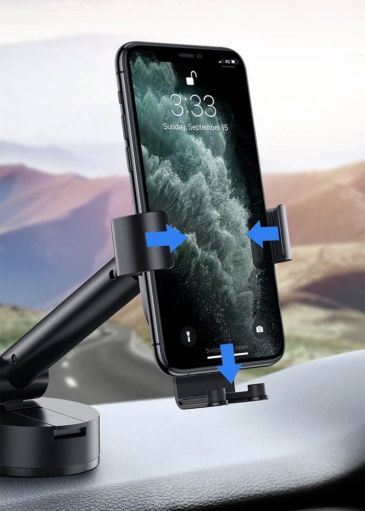 Baseus Simplism Gravity Car Mount Holder with Suction Base - Black