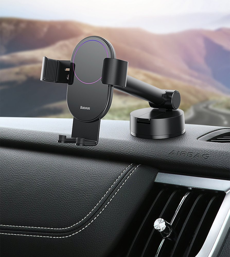 Baseus Simplism Gravity Car Mount Holder with Suction Base - Black