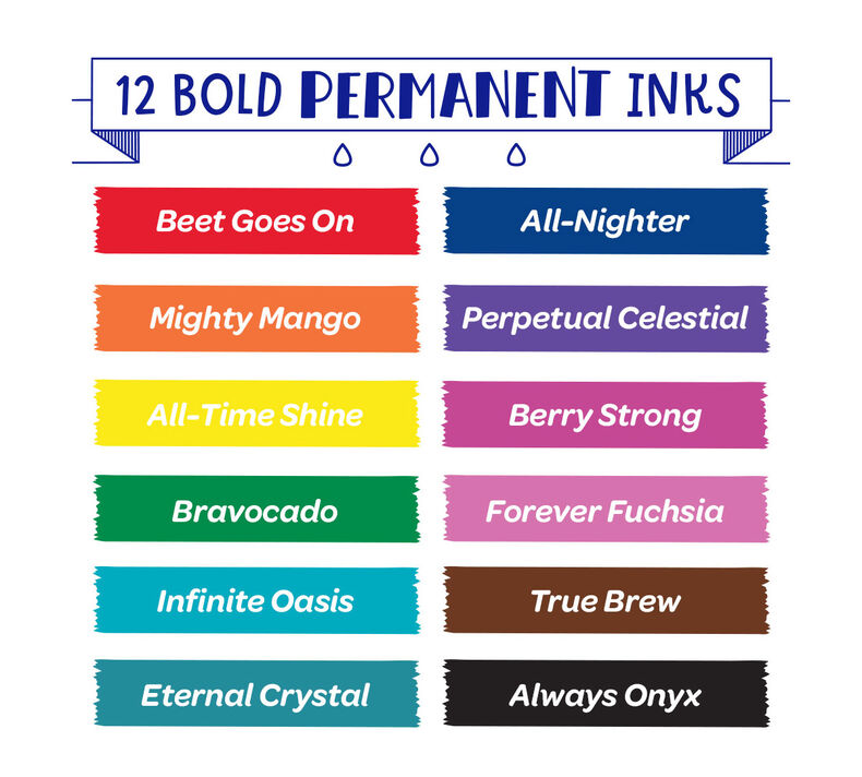 Crayola Take Note Permanent Markers, 12 Count