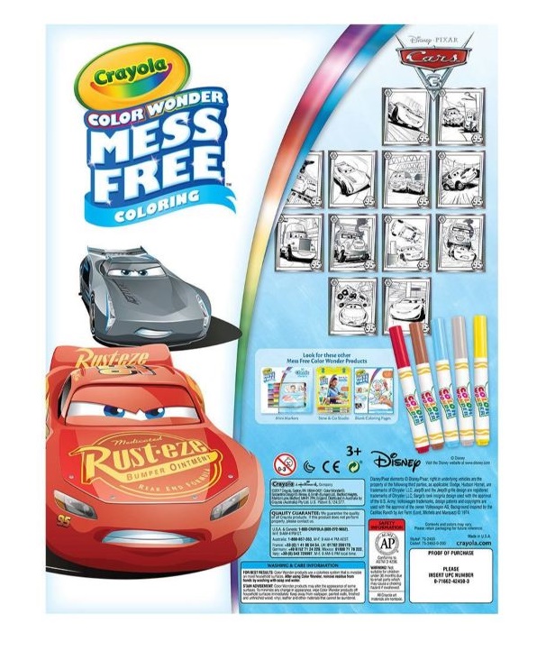 Crayola - Color Wonder Metallic Box Set Cars 3